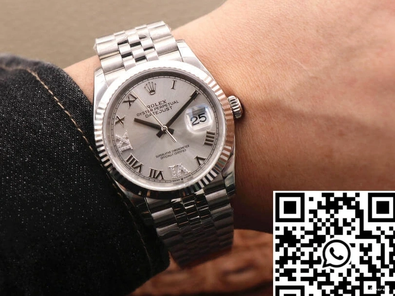 EW Silver M126234-0029 Dial Rolex Factory Diamond Datejust 1223